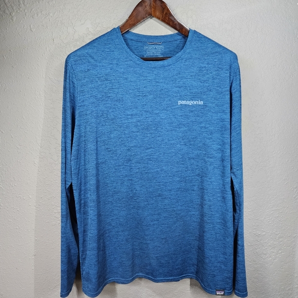 Patagonia Capilene Cool Daily Graphic Shirt Wave Long Sleeve Large - Picture 10 of 12